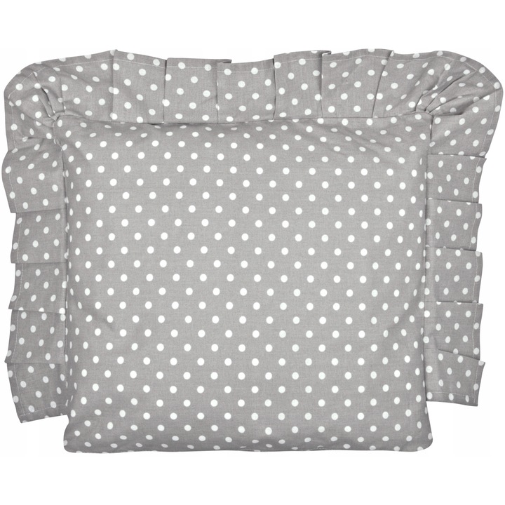 Set perna/fata de perna pentru copii Buline, Tuppi, Bumbac, Alb/Gri