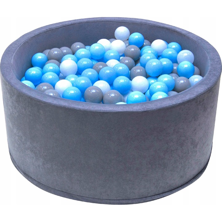 Детски басейн с топки Welox, 90x40 см, 200 топки, сив