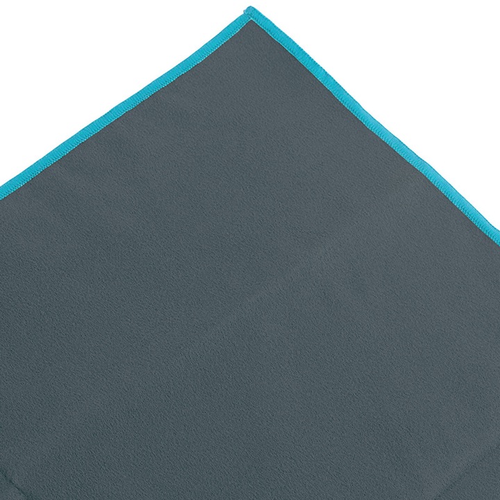 Prosop cu uscare rapida, Lifeventure, Poliester, 130 x 75 cm, Gri/Albastru
