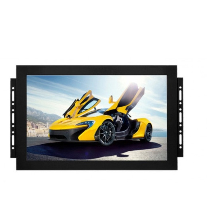 Monitor tactil LED cu cadru deschis, Nvox, 12 inch, Porturi VGA, HDMI, BNC, Negru