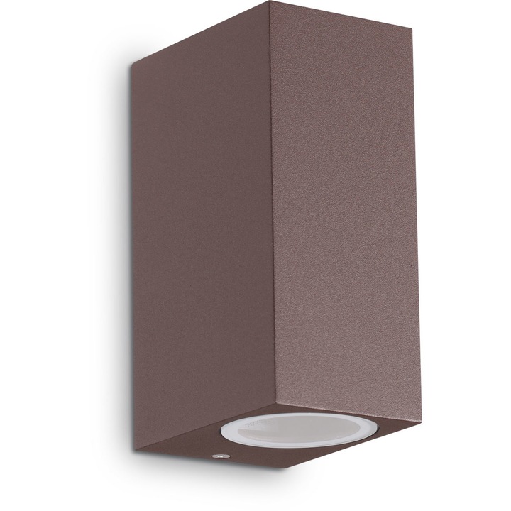 Kültéri fali lámpa, IDEAL LUX, Alumínium, 2x15W, Barna