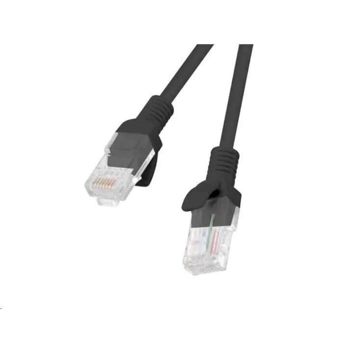 Lanberg Patchcord RJ45 CAT6 UTP kábel 10m fekete (PCU6-10CC-1000-BK) (PCU6-10CC-1000-BK)