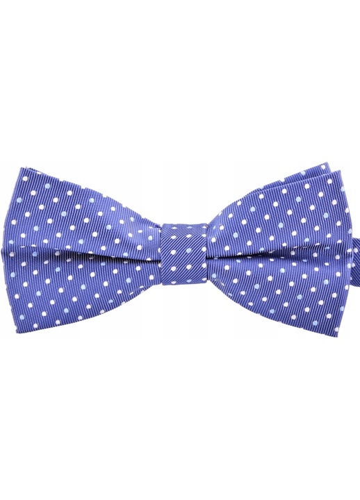 Папийонка за мъже, Vernon, микрофибър, 6x12 см, синьо/бяло