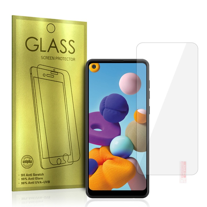 Folie sticla compatibila cu Samsung Galaxy A21 / A21s 5G Transparenta