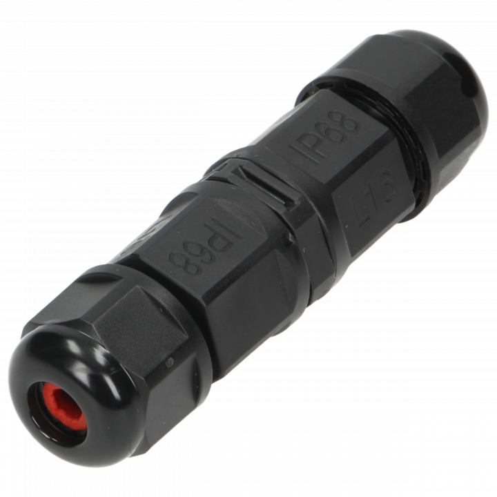 Conector cablu, Orno, IP68, 3 x 1.5mm², 450V/16A, Negru