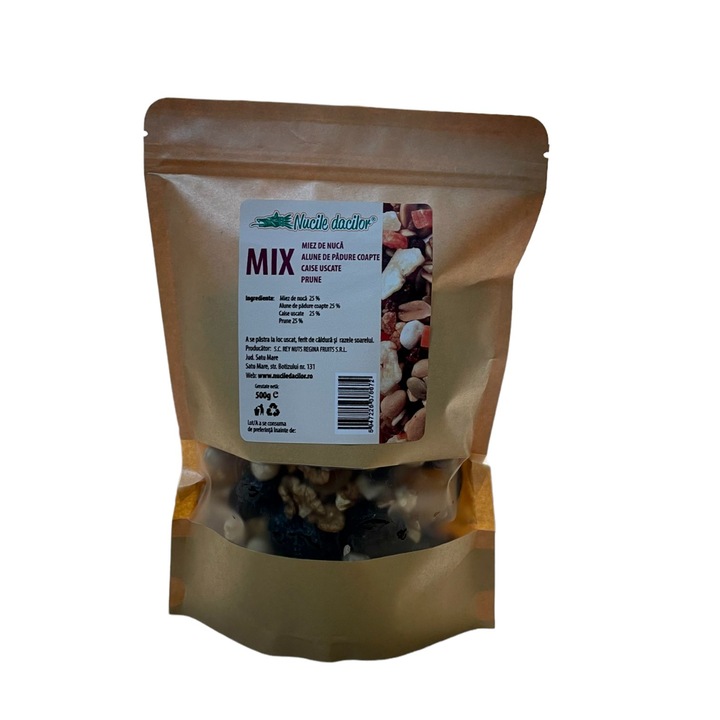 Mix-Mie de nuca, Alune de padure coapte, Caise uscate, Prune uscate 500 g
