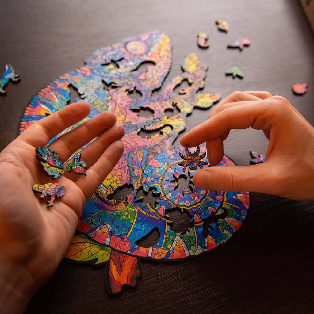 Puzzle Iridescent Chameleon UNIDRAGON, king size, 310 piese, 30x41