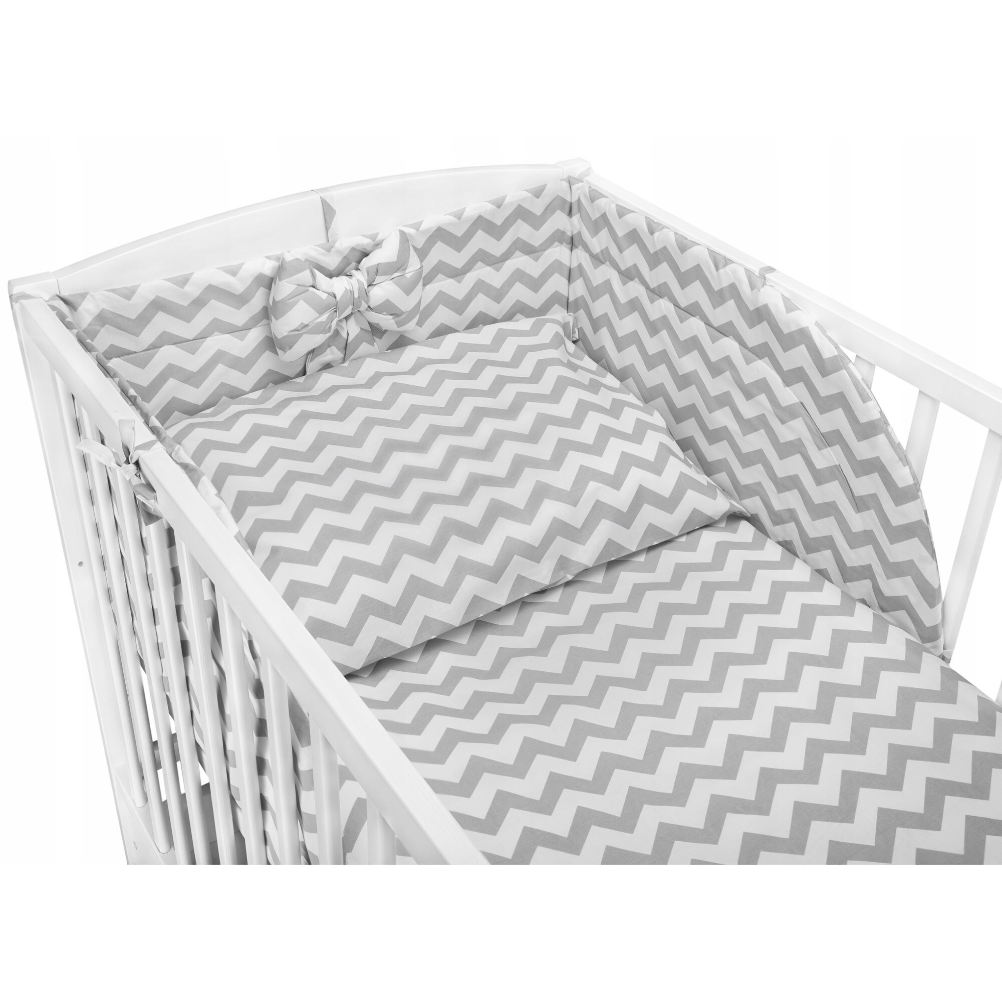 Протектор за детско легло On Rungs, Tuppi, Памук, 180 x 35 см, Сиво ...