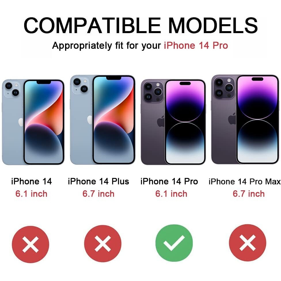 Husa de Protectie 2n1, Compatibila cu Apple iPhone 14 Pro, Folie protectie din sticla, MagSafe