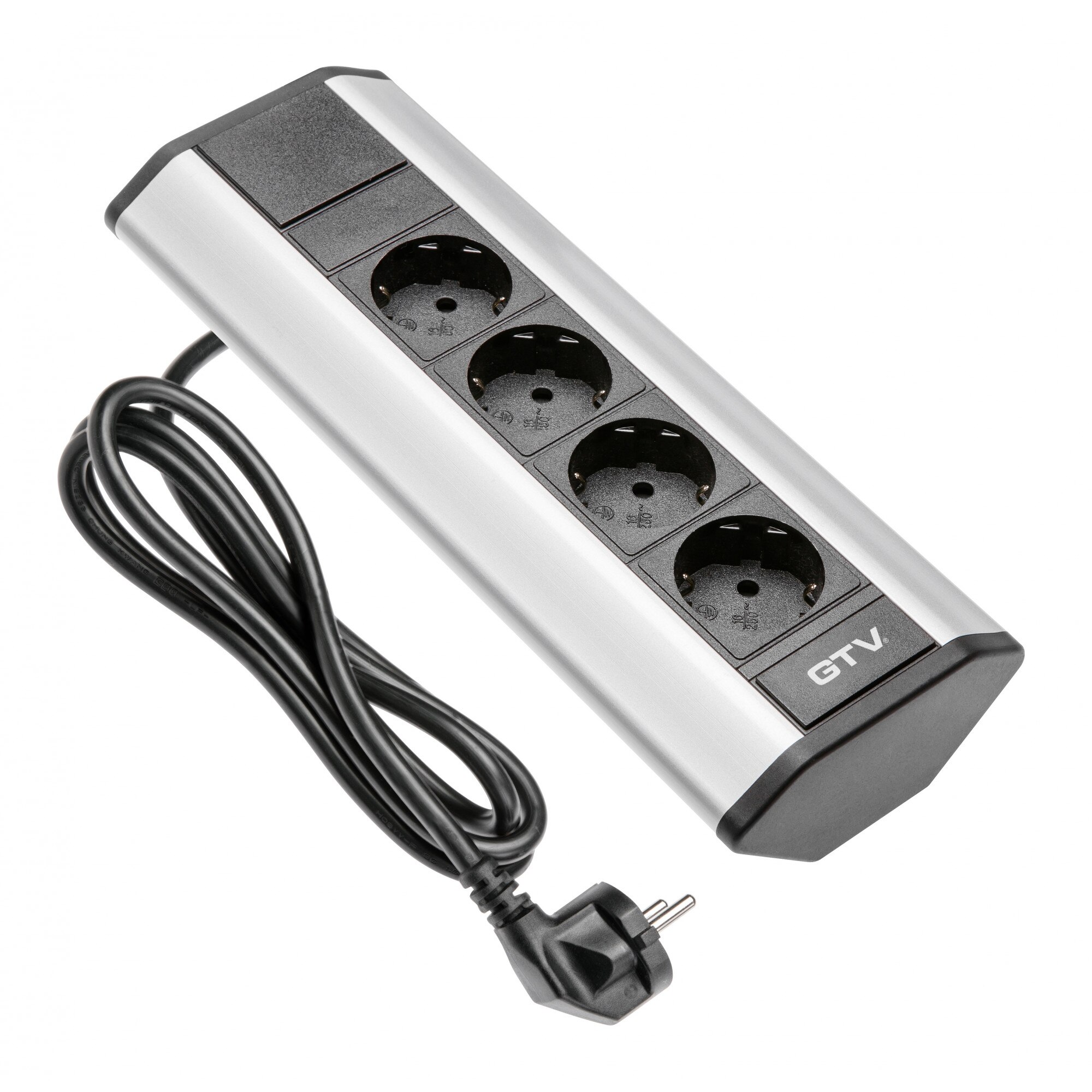 Priza perete/colt dreptunghiulara 4xSchucko GTV