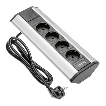 Priza perete/colt dreptunghiulara 4xSchucko GTV Priza perete/colt dreptunghiulara 4xSchucko GTV