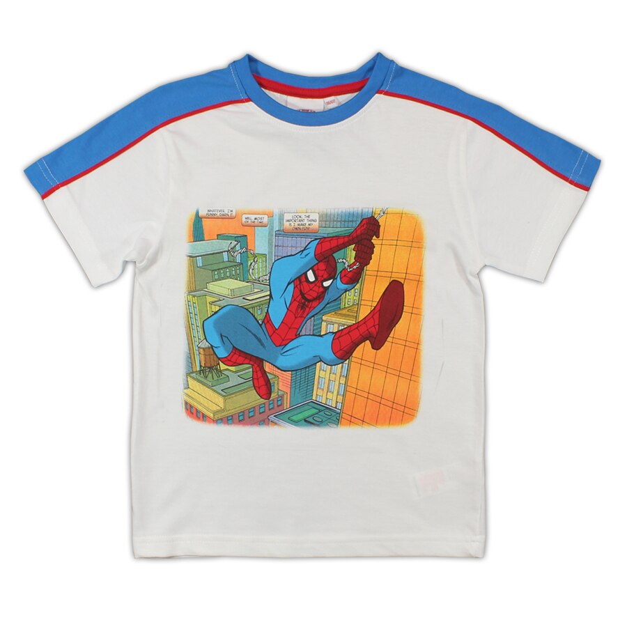 Tricou Spider-Man, alb cu albastru
