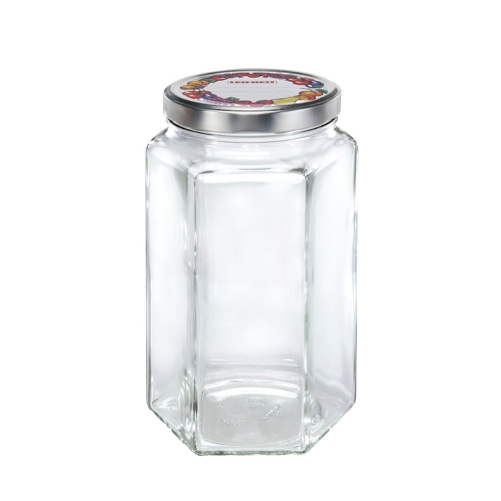 Leifheit hexagonális befőttesüveg, 1700 ml