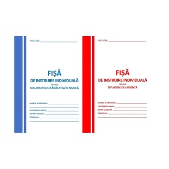 Set fise de instruire SSM si SU (carnetul albastru si carnetul rosu - D*A*S) Set fise de instruire SSM si SU (carnetul albastru si carnetul rosu - D*A*S)