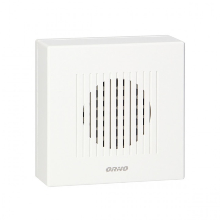 Ringil Mini AC vezetékes elektronikus csengő, Orno, Monoton, 230V, Fehér