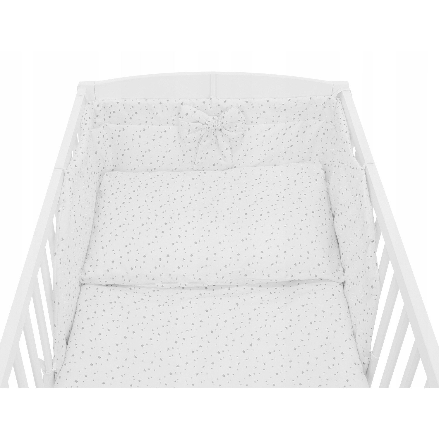 Протектор за детско легло On Rungs Dots, Tuppi, Памук, 180 х 35 см, Бял ...