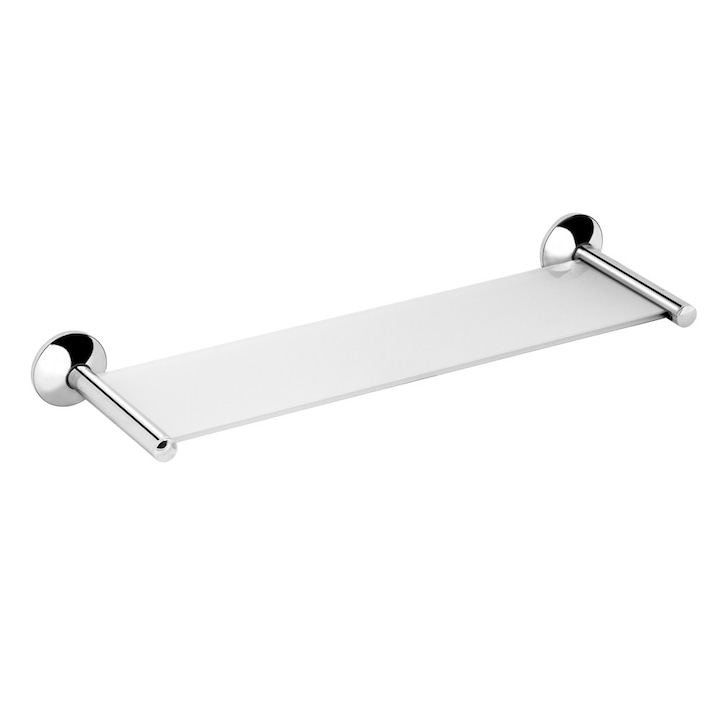 Raft cu suporturi Viva, 40 cm., mat, alama solida cu acoperire crom-nichel si otel inoxidabil