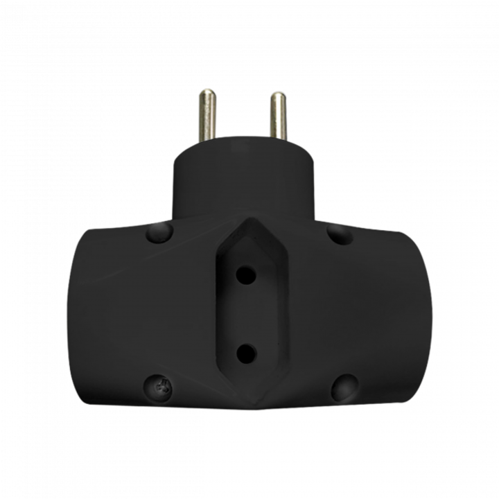 Splitter, Orno, 2x2P, Fekete