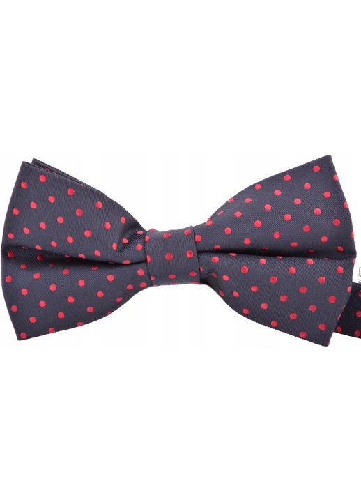 Папийонка за мъже, Vernon, микрофибър, 6x12 см, черно/червено