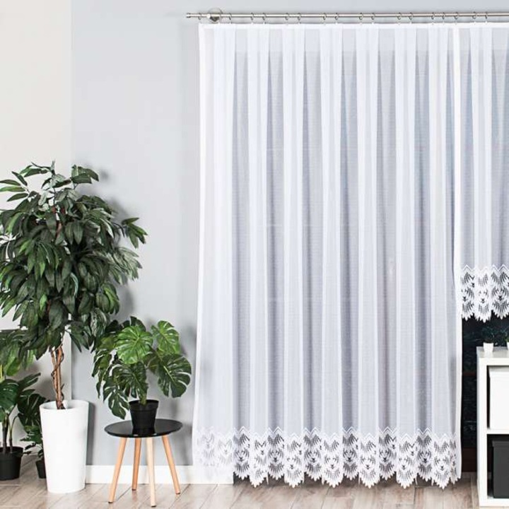 Felicja függöny, Napellenző, Poliészter, 300 x 250 cm, Fehér