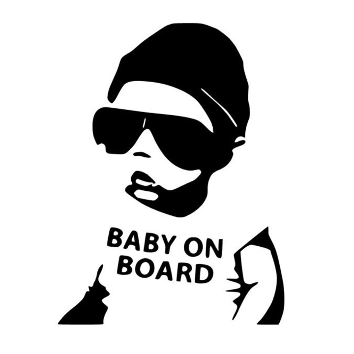 Baby on Board Размер 20 см Цвят Черен