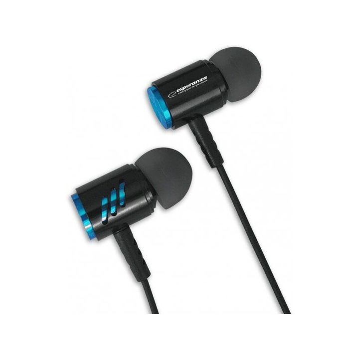 Esperanza EH207KB Headset Black/Blue, 191752, Mikrofon/Fülhallgató