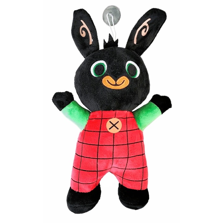 Jucarie de Plus, Iepurasul Bing Bunny, 30 cm cu Snur si Ventuza, Multicolor