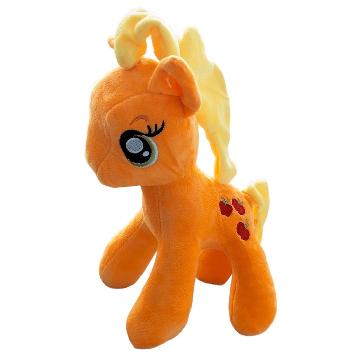 Плюшена играчка, Пони, My Little Pony, Apple Jack, 25 см с мелодия, връв с вендуза, оранжев
