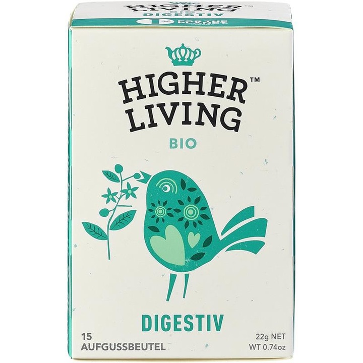 Higher Living Bio Varázslatos emésztés tea, 15 tasak, 22g