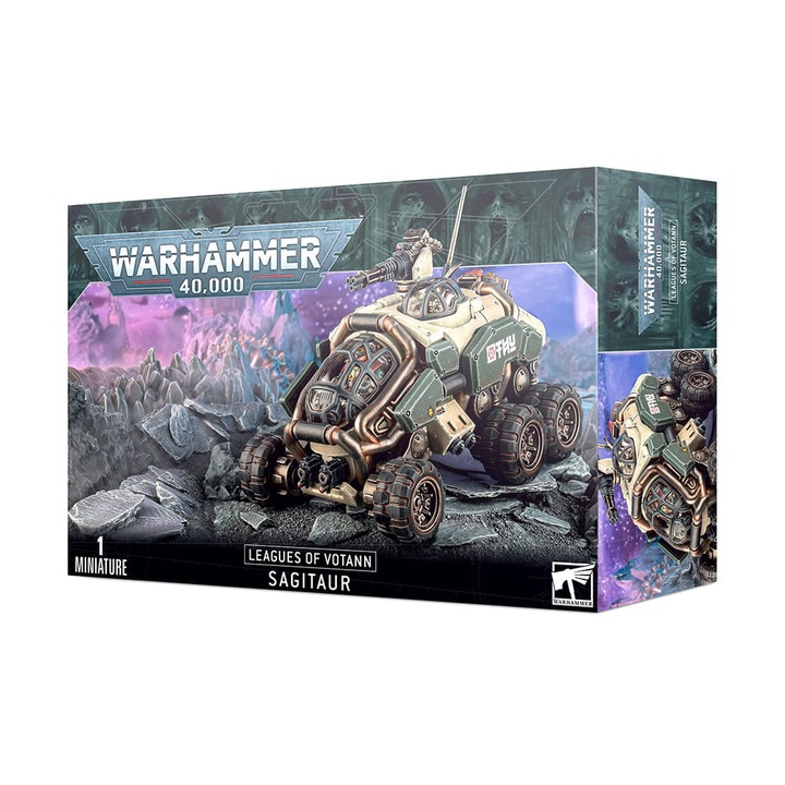 Sagitaur figura, Leagues of Votann, Warhammer 40000, Games Workshop, 32 mm-es méret