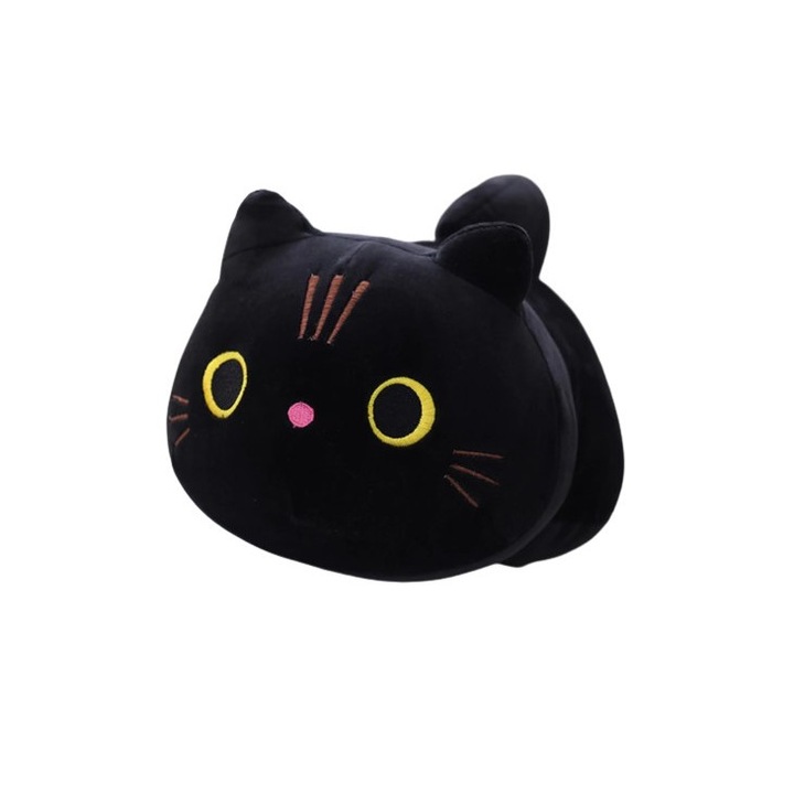 Плюшена играчка, Котка, Черен, 20 см - eMAG.bg