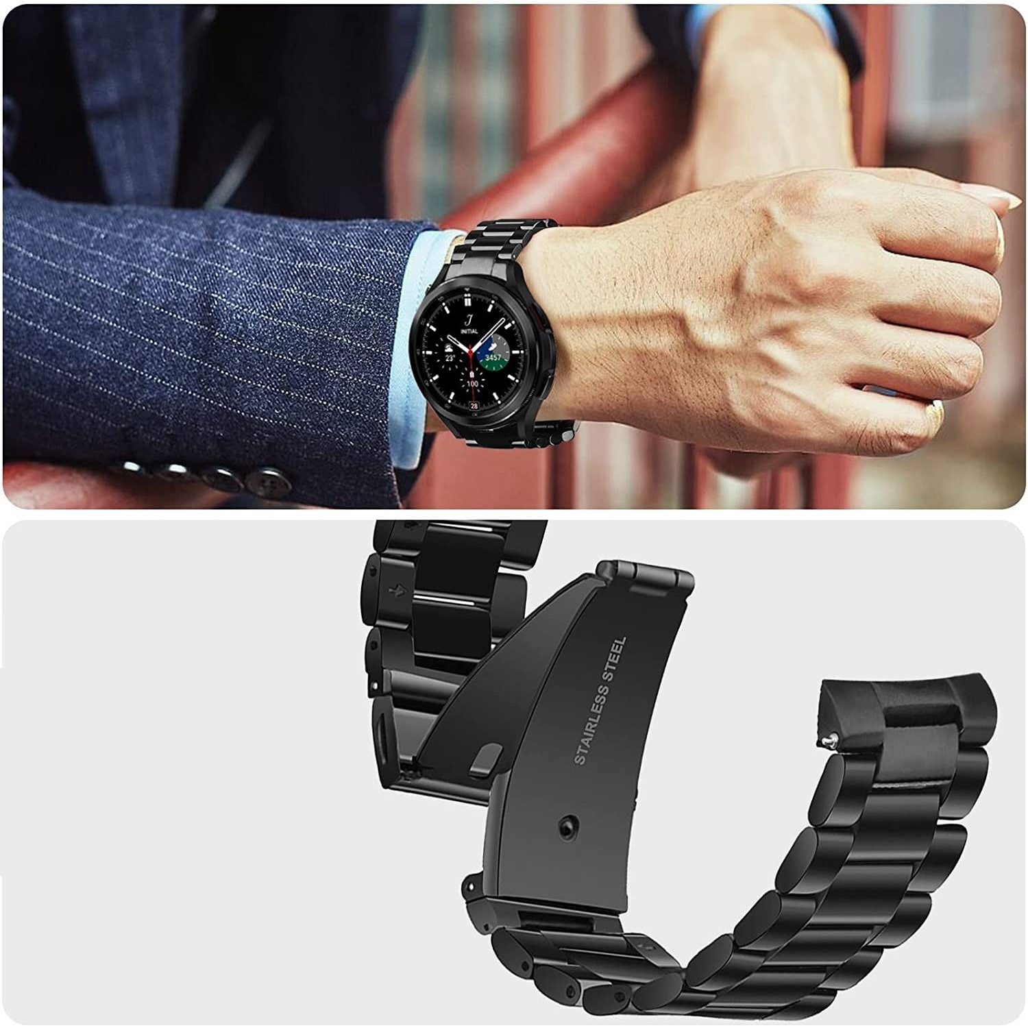 Curea metalica 20mm pentru ceas smartwatch Samsung Galaxy Watch 4