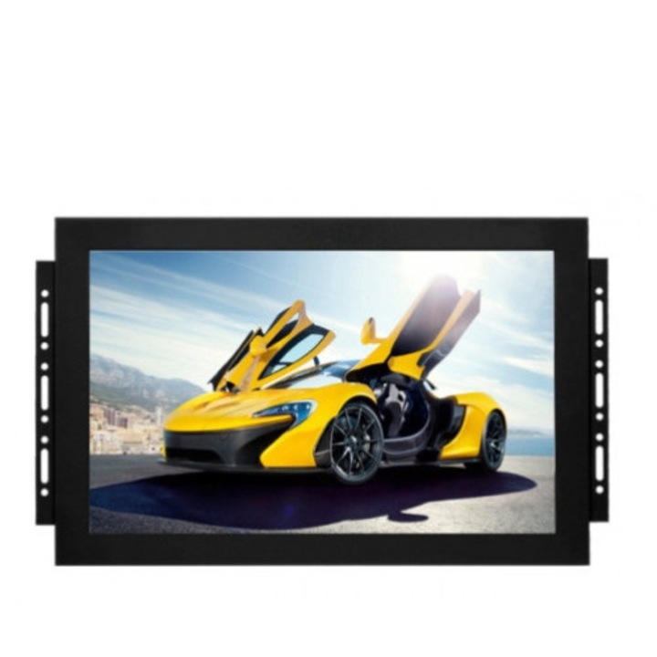Nyitott keretes LED monitor, Nvox, 15 hüvelykes, 1920x1080 px, VGA, HDMI, BNC, USB, fekete