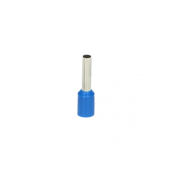 Set 100 pini terminali pentru cabluri, Orno, Cupru, 0.75 x 8 mm, Albastru/Argintiu