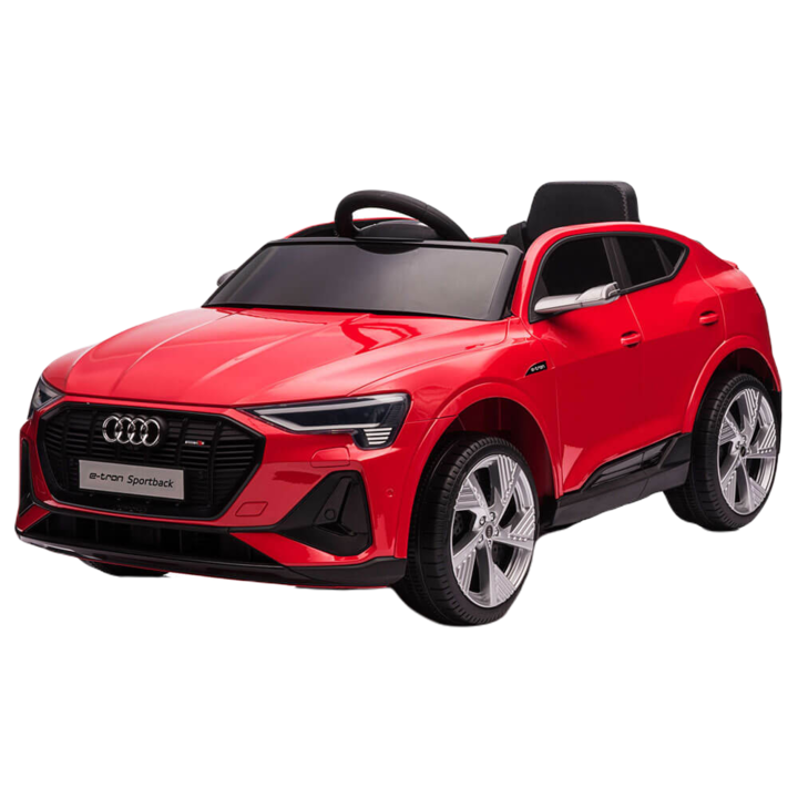 Masinuta electrica 4x4 Audi E-tron Sportback 12V 140W culoare Rosie, 108 x 57 x 44 cm, Roti spuma cauciuc EVA