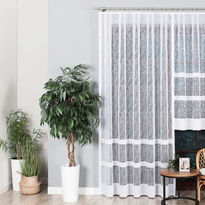 Завеса Виктория, Маркиза, Полиестер, 200 x 250 см, Бяла