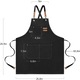 Sort de bucatarie, negru, material panza, cu buzunar