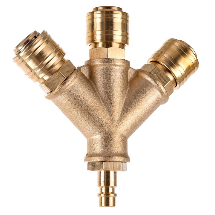 Distribuitor pneumatic 3x cuplaj rapid 1x mufa