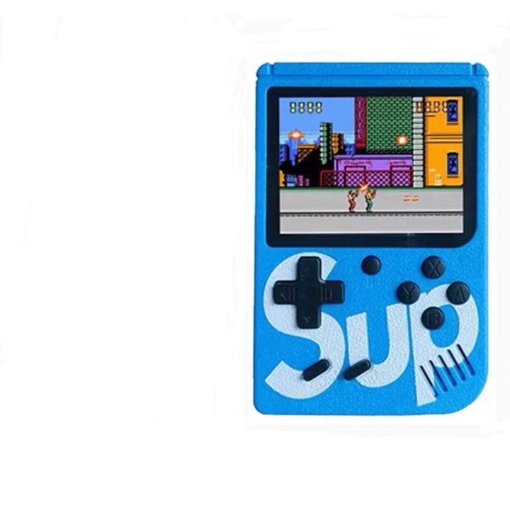 Consola de joc, 400 de jocuri, 2.4 inch, retro, HD, Albastru