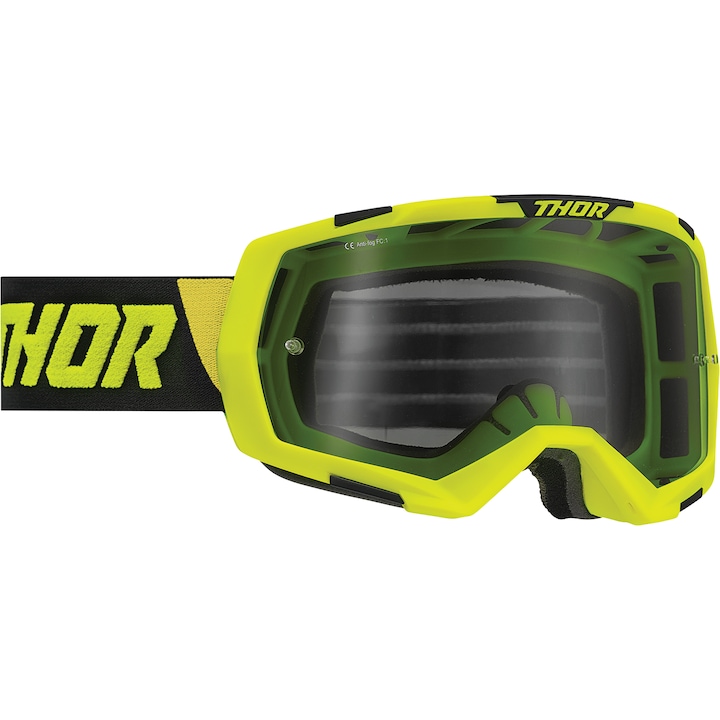 Ochelari cross/atv Thor Regiment, lentila fumurie, culoare lime/negru