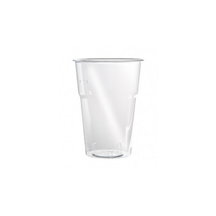 Pahare plastic transparente, 250ml, 50buc/set