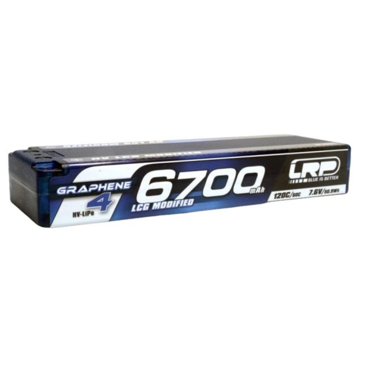 Játék akkumulátor Li-Po Graphene-4, LRP, 6700 mAh, 7.6V, 120C/60C, kék