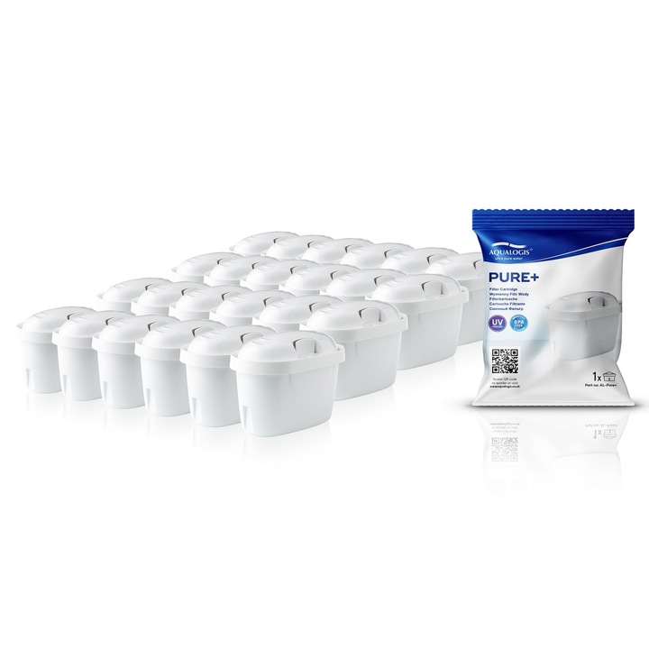 Комплект филтър за вода Aqualogis, 24 бр, Съвместим с устройства Aqualogis/Brita/Wessper/Laica, 200L