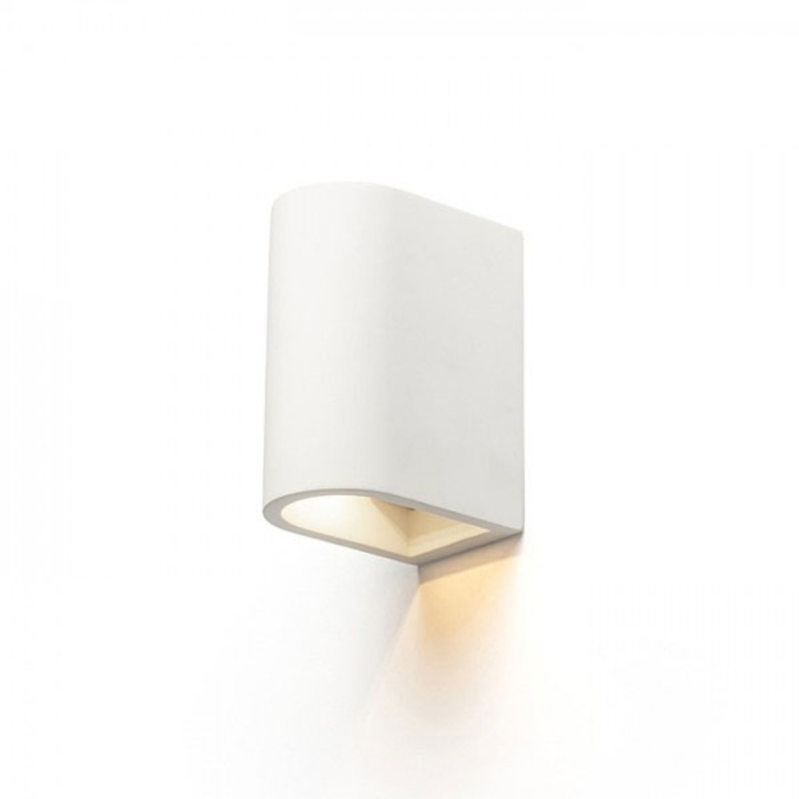 LED стенна лампа, RENDL, гипс, 2x3W, 3000K, бяла