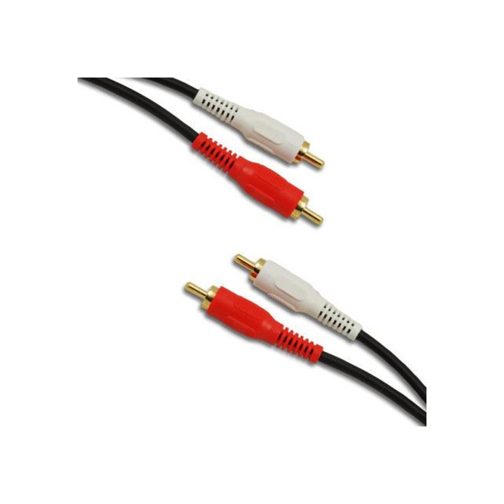 Audiokábel, LP, 2xRCA, 1,5 m, Többszínű