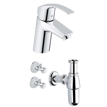Set baterie lavoar Grohe Eurosmart New cod-33265002 +robineti coltar+sifon scurgere Set baterie lavoar Grohe Eurosmart New cod-33265002 +robineti coltar+sifon scurgere