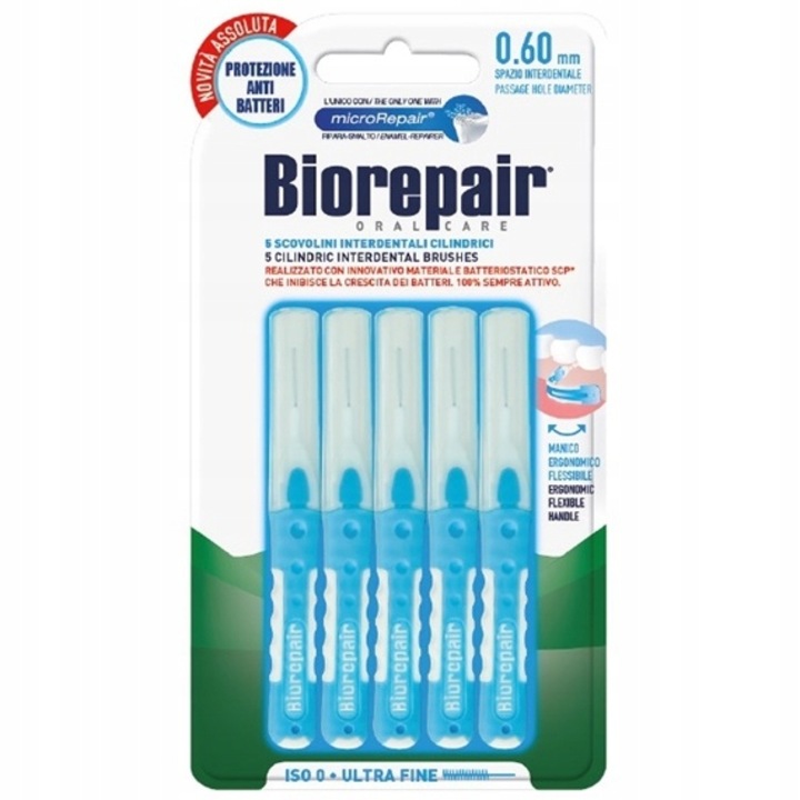Biorepair, Periute interdentare cilindrice, cilindrice ultra subtiri, 0,6 mm, 5 buc
