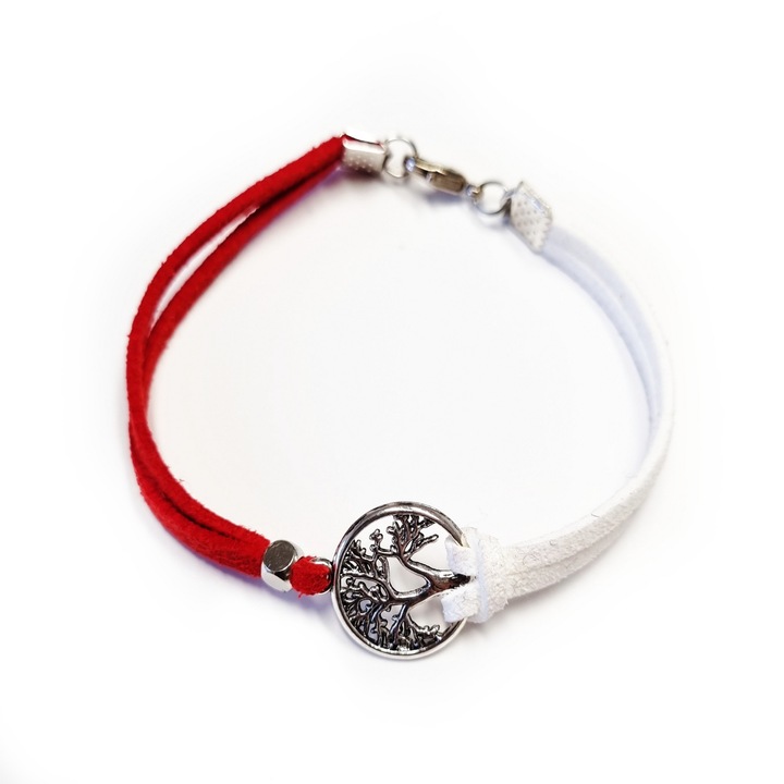 Martisor Bratara Copacul Vietii, din piele intoarsa eco lucrata manual by Wild Bracelets