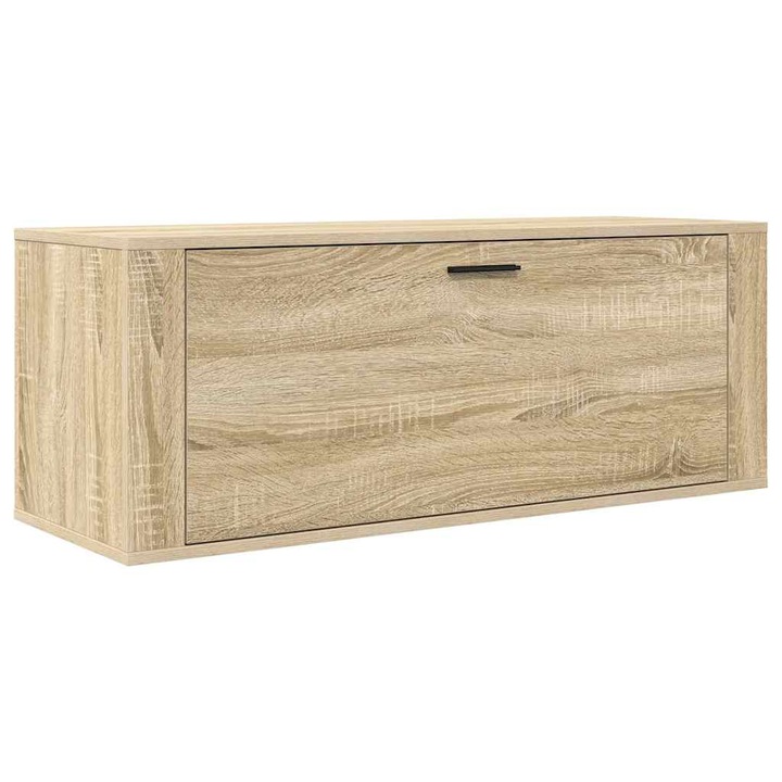 VidaXL sonoma-tölgy színű szerelt fa fali cipőszekrény 100x35x38 cm 821023