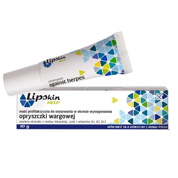 Balsam de buze tip unguent impotriva herpesului Lipskin Help, 10 ml, Pharmacy Laboratories